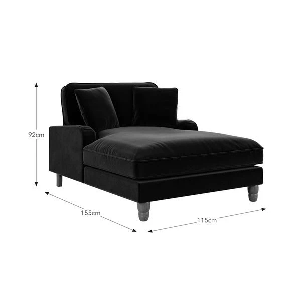 Beatrice Matte Velvet Snuggle Chaise 10 Beatrice Matte Velvet Snuggle Chaise - Image 8