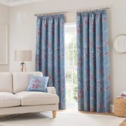 Trailing Wisteria Blackout Pencil Pleat Curtain -Habitat Store 30931675 alt01