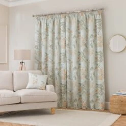 Trailing Wisteria Blackout Pencil Pleat Curtain -Habitat Store 30931678 alt03