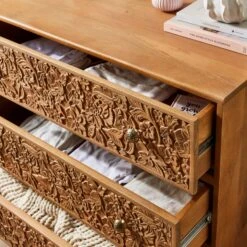 Jules Hand Carved 3 Drawer Chest -Habitat Store 30931913 alt03