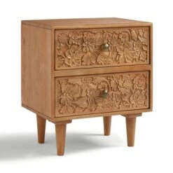 Jules Hand Carved Bedside Table -Habitat Store 30931914 alt05