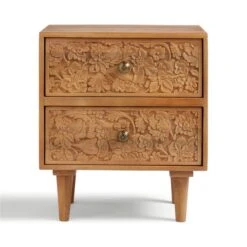 Jules Hand Carved Bedside Table -Habitat Store 30931914 alt06