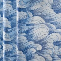 Waves Blue Shower Curtain -Habitat Store 30932129 alt02