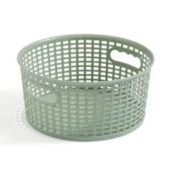 Checked Plastic 3L Round Basket -Habitat Store 30933383 alt02