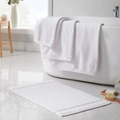 Turkish Luxury Heavyweight Cotton Bath Mat 27 Turkish Luxury Heavyweight Cotton Bath Mat -Habitat Store 30933386 alt02