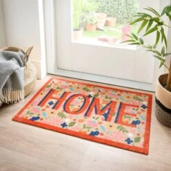 Marvel Floral Home Printed Washable Doormat