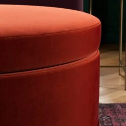 Round Tassel Velvet Storage Pouffe -Habitat Store 30933893 alt04