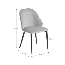 Freya Dining Chair, Velvet -Habitat Store 30934404 alt09