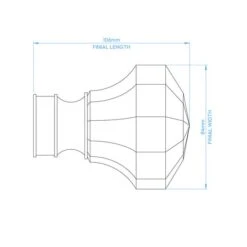 Crystal Gemstone Fixed Metal Curtain Pole With Rings 33 Crystal Gemstone Fixed Metal Curtain Pole With Rings -Habitat Store 30934461 alt08