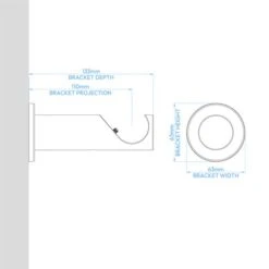 Crystal Gemstone Fixed Metal Curtain Pole With Rings 26 Crystal Gemstone Fixed Metal Curtain Pole With Rings -Habitat Store 30934474 alt07