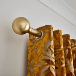 Contemporary Ball Fixed Metal Curtain Pole With Rings -Habitat Store 30934495 alt04