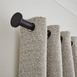 Stepped Stud Fixed Metal Curtain Pole With Rings 37 Stepped Stud Fixed Metal Curtain Pole With Rings -Habitat Store 30934501 alt04