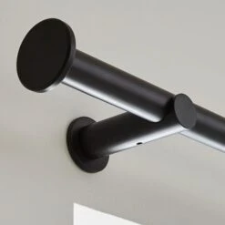 Stepped Stud Fixed Metal Curtain Pole With Rings 30 Stepped Stud Fixed Metal Curtain Pole With Rings -Habitat Store 30934502 alt03