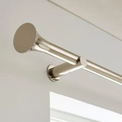 Flush Trumpet Fixed Metal Curtain Pole With Rings -Habitat Store 30934522