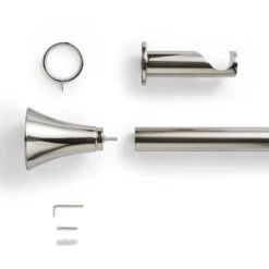 Flush Trumpet Fixed Metal Curtain Pole With Rings -Habitat Store 30934532 alt02