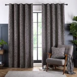 Everson Boucle Eyelet Curtains -Habitat Store 30934603 alt01