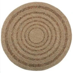 Stripe Border Indoor Outdoor Round Rug 28 Stripe Border Indoor Outdoor Round Rug -Habitat Store 30934770 alt05