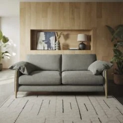 Hector Tonal Plush Chenille 4 Seater Sofa -Habitat Store 30934921