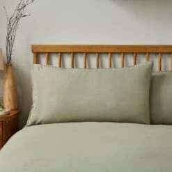 Super Soft Washed Microfibre Plain Duvet Cover And Pillowcase Set -Habitat Store 30935177 alt01