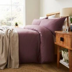 Super Soft Washed Microfibre Plain Duvet Cover And Pillowcase Set -Habitat Store 30935211 alt06
