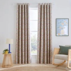 Hannah Retro Ditsy Blackout Eyelet Curtains -Habitat Store 30935267 alt01