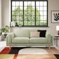 Newton Chunky Tonal Weave 3 Seater Sofa -Habitat Store 30935636