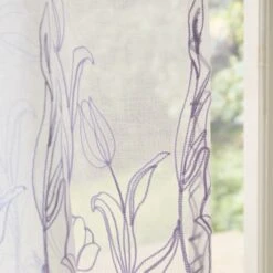 Embroidered Tulip Slot Top Single Voile Panel -Habitat Store 30935682 alt03