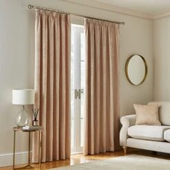 Zahra Chenille Jacquard Pencil Pleat Curtains -Habitat Store 30936874 alt01