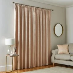 Zahra Chenille Jacquard Pencil Pleat Curtains -Habitat Store 30936874 alt03