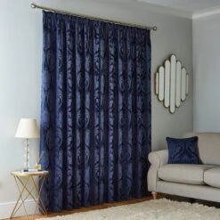 Zahra Chenille Jacquard Pencil Pleat Curtains -Habitat Store 30936883 alt03