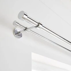 Trinity Double Layer Extendable Metal Eyelet Curtain Pole -Habitat Store 30936969