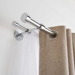 Trinity Double Layer Extendable Metal Eyelet Curtain Pole -Habitat Store 30936969 alt04