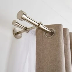 Trinity Double Layer Extendable Metal Eyelet Curtain Pole -Habitat Store 30937221 alt04