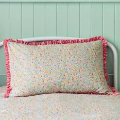 Ditsy Frill Reversible Duvet Cover And Pillowcase Set -Habitat Store 30937269 alt01