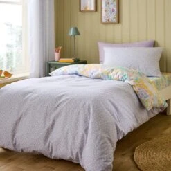 Meadows 100% Cotton Reversible Duvet Cover And Pillowcase Set -Habitat Store 30937349 alt02