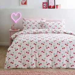Cherries Duvet Cover And Pillowcase Set 22 Cherries Duvet Cover And Pillowcase Set -Habitat Store 30937384
