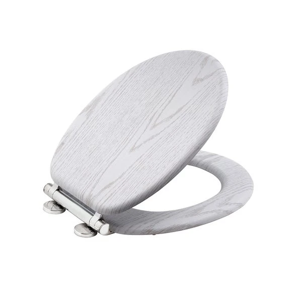 White Oak Effect Toilet Seat 5 White Oak Effect Toilet Seat - Image 3