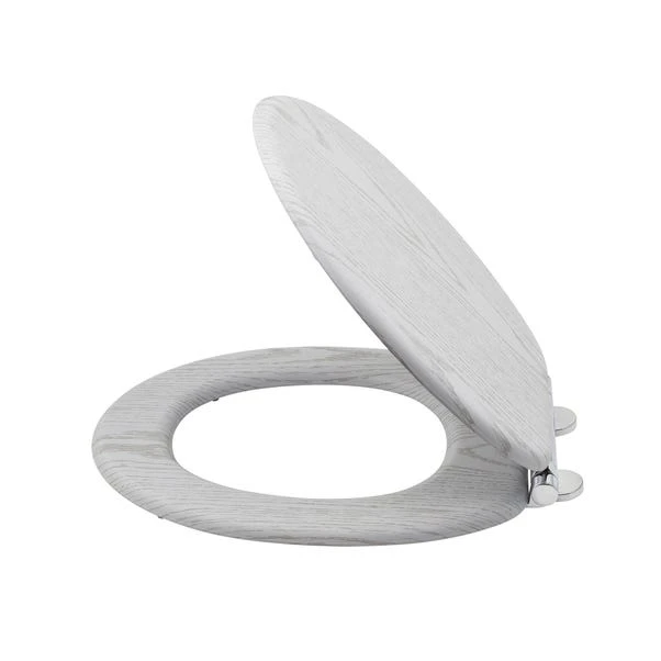 White Oak Effect Toilet Seat 6 White Oak Effect Toilet Seat - Image 4