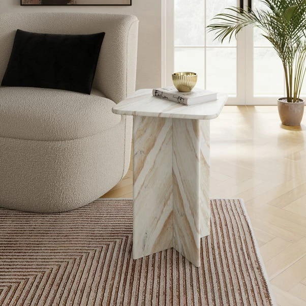 Lana Marble Tall Side Table 3 Lana Marble Tall Side Table