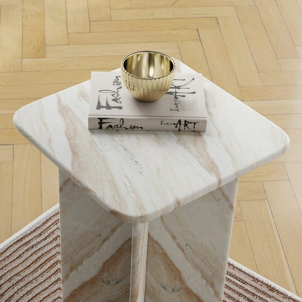 Lana Marble Tall Side Table 4 Lana Marble Tall Side Table - Image 2