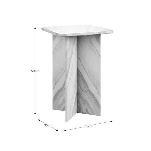 Lana Marble Tall Side Table 8 Lana Marble Tall Side Table - Image 6