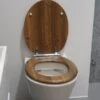 Teak Effect Toilet Seat