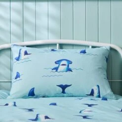 Snappy Shark Reversible Duvet Cover And Pillowcase Set -Habitat Store 30937761 alt03