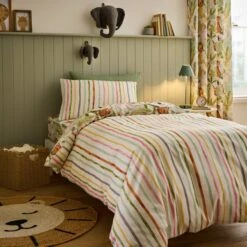 Jungle Friends 100% Cotton Reversible Duvet Cover And Pillowcase Set 16 Jungle Friends 100% Cotton Reversible Duvet Cover And Pillowcase Set -Habitat Store 30937772 alt02