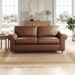 Flori Vintage Leather 3 Seater Sofa -Habitat Store 30937935
