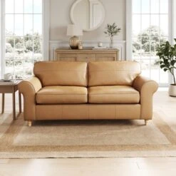 Flori Vintage Leather 3 Seater Sofa -Habitat Store 30937940