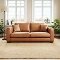 Carson Classic Leather 3 Seater Sofa