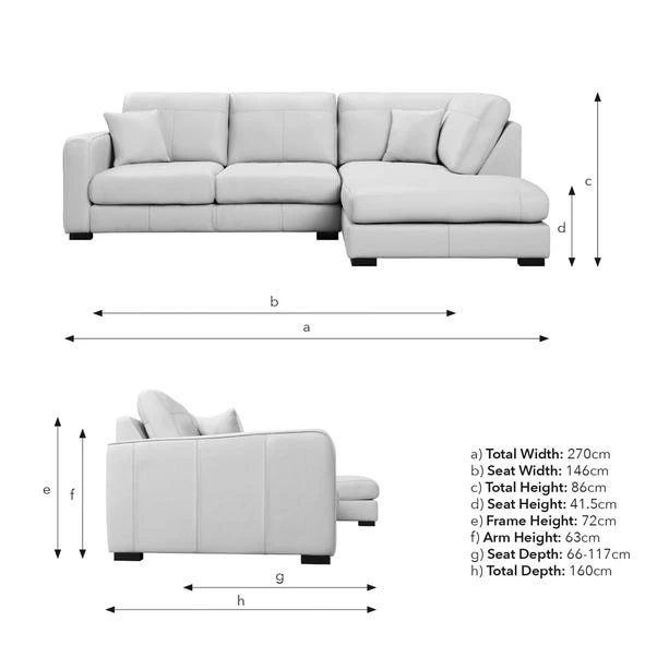 Carson Classic Leather Large Corner Chaise Sofa 11 Carson Classic Leather Large Corner Chaise Sofa - Image 9