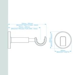 Trinity Wrapped Fixed Metal Eyelet Curtain Pole -Habitat Store 30938394 alt07