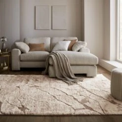 Glacier Luxury Marble Shaggy Rug -Habitat Store 30938775